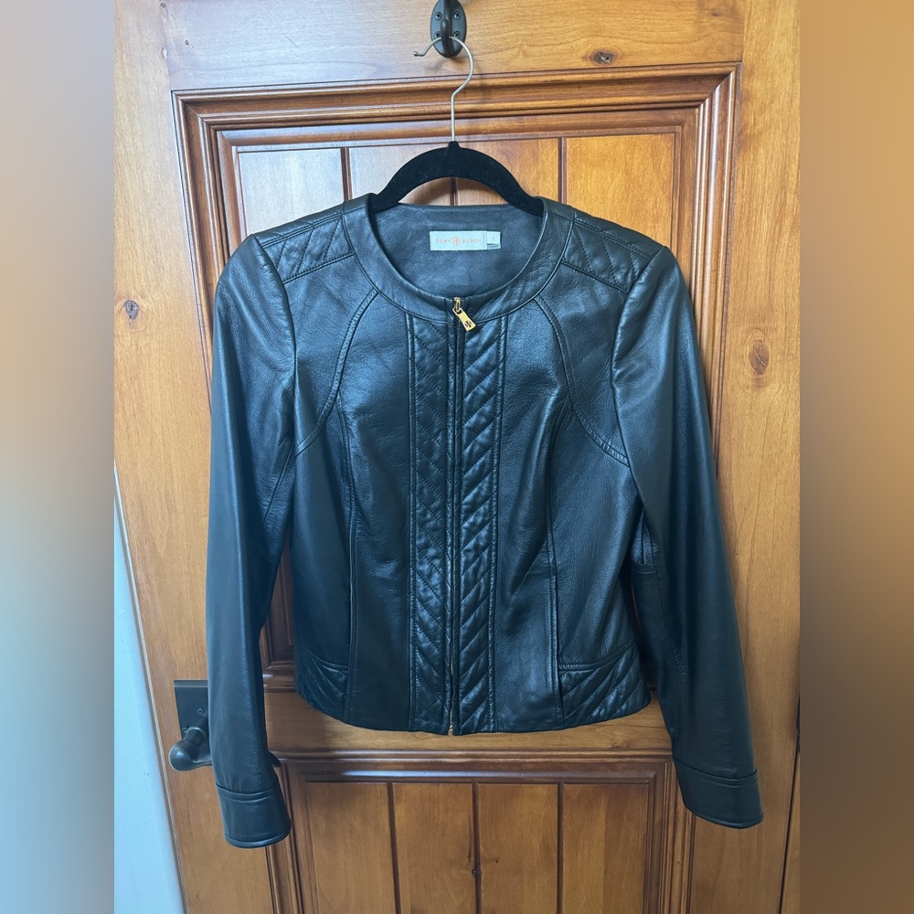 COPY - Tory Burch Black leather jacket size 4